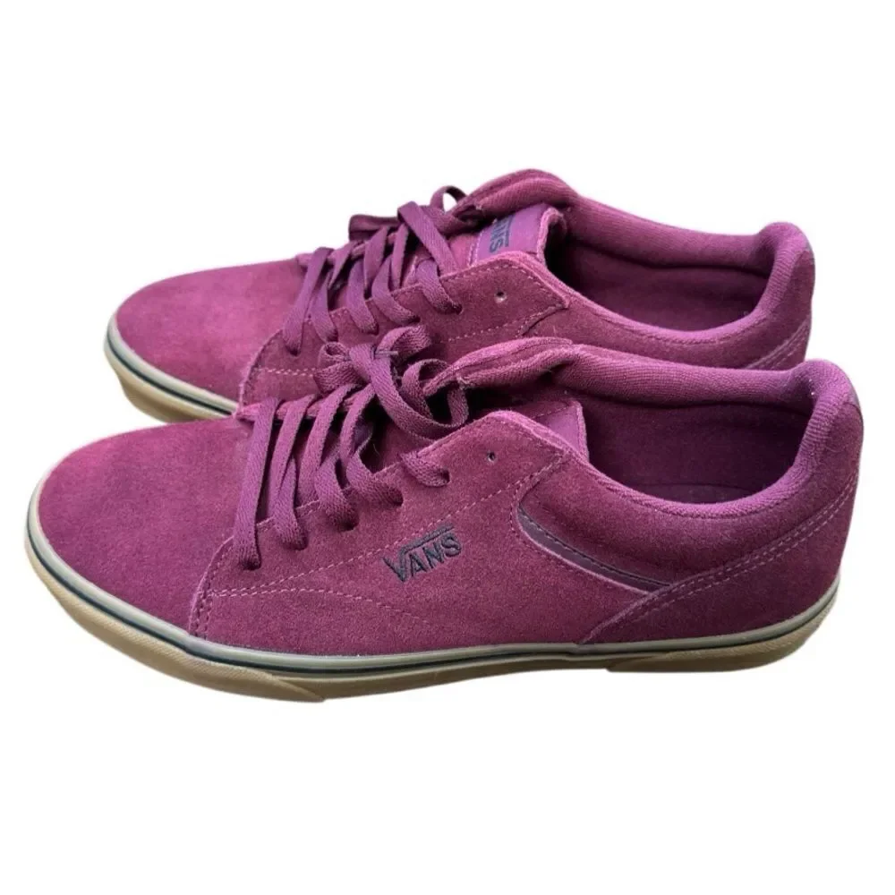 NWOT VANS Men's Seldan Suede Port/Gum Maroon Low Top Sneakers Size 10